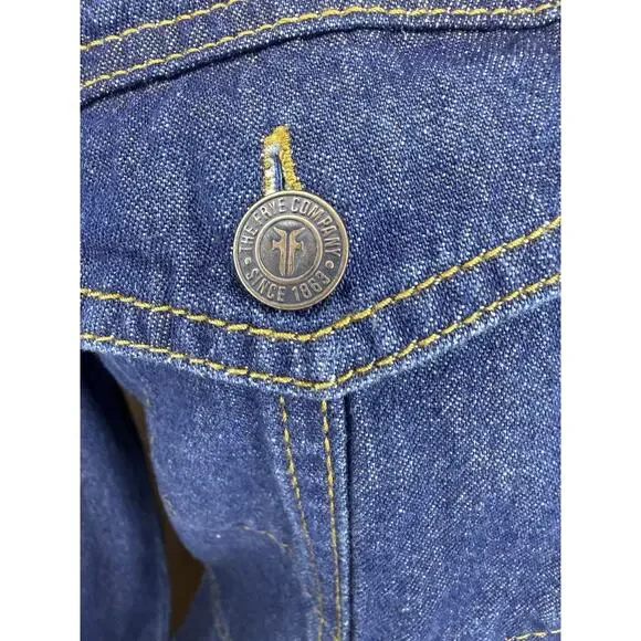 NWOT Frye Denim Shirtdress Dark Indigo Long Sleeve Size XS - Picture 5 of 12